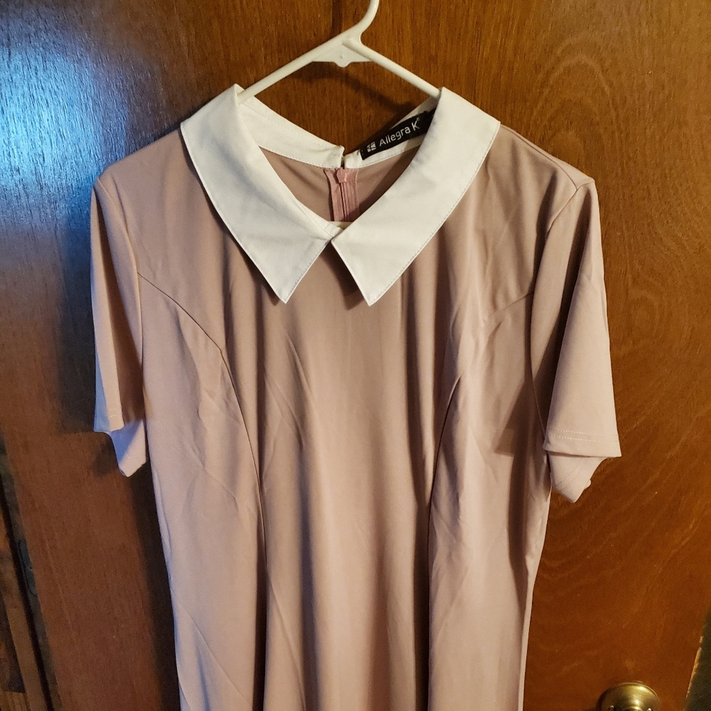 Pale rose pink babydoll dress